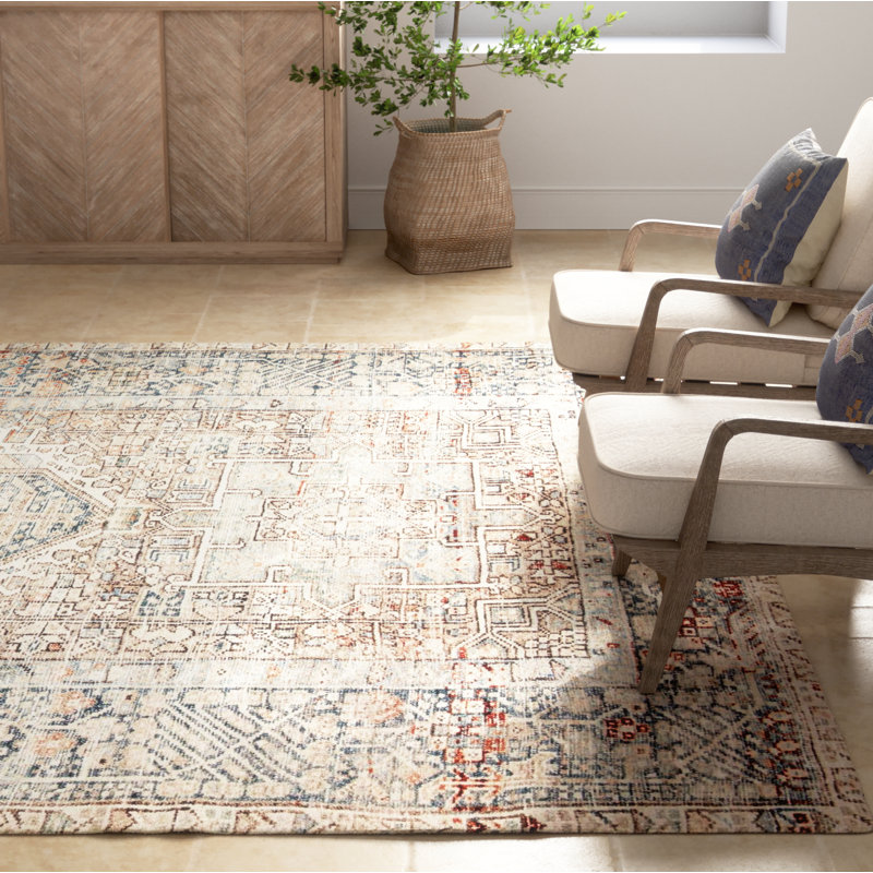 ☆イルカ☆アタオエルビィグレージュ Chris Loves Julia x Loloi Jules Oriental Natural/Ocean Area Rug